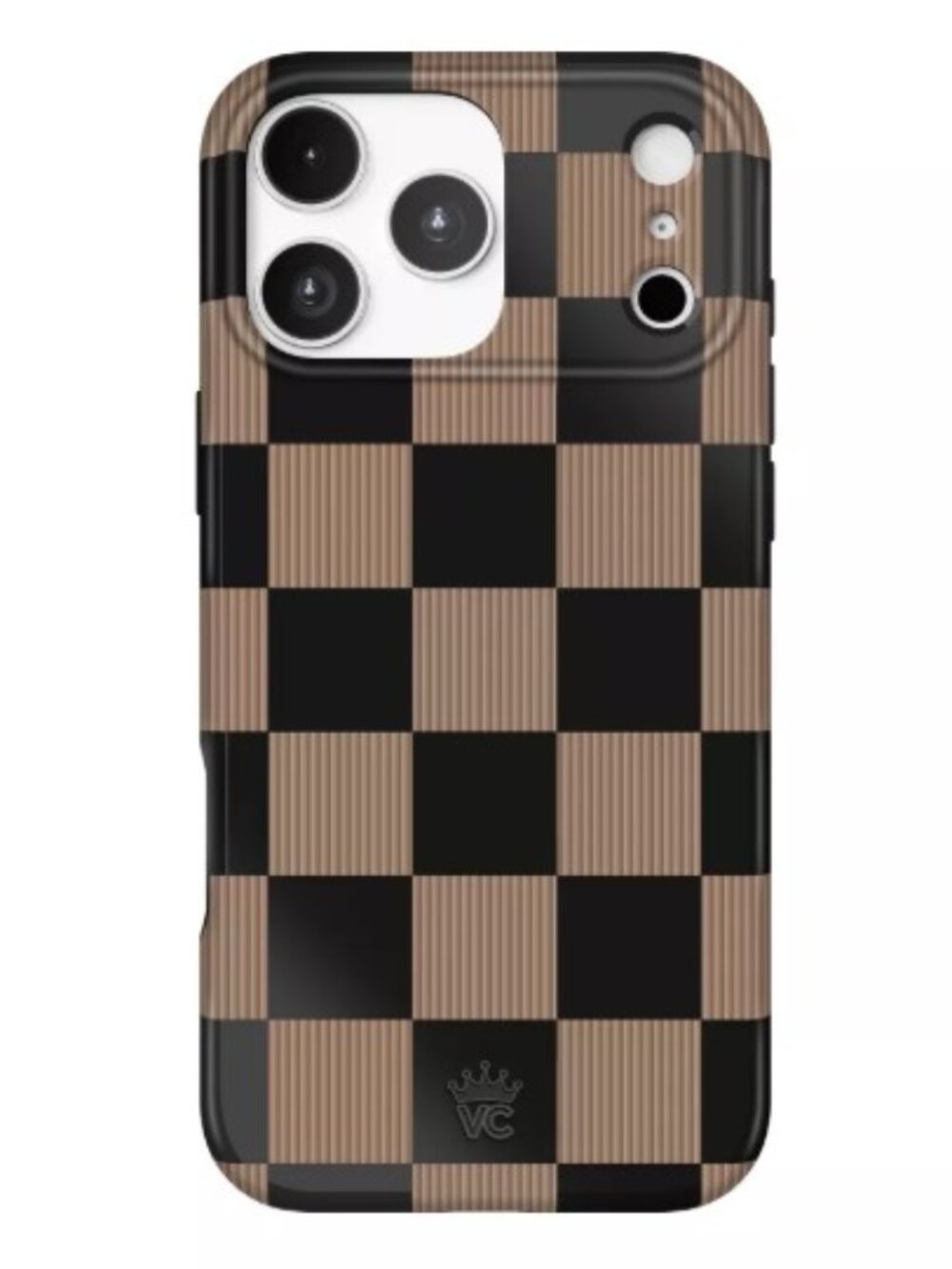 Velvet Caviar iPhone 17 Pro MagSafe Phone Case - Mocha Vibe Checker